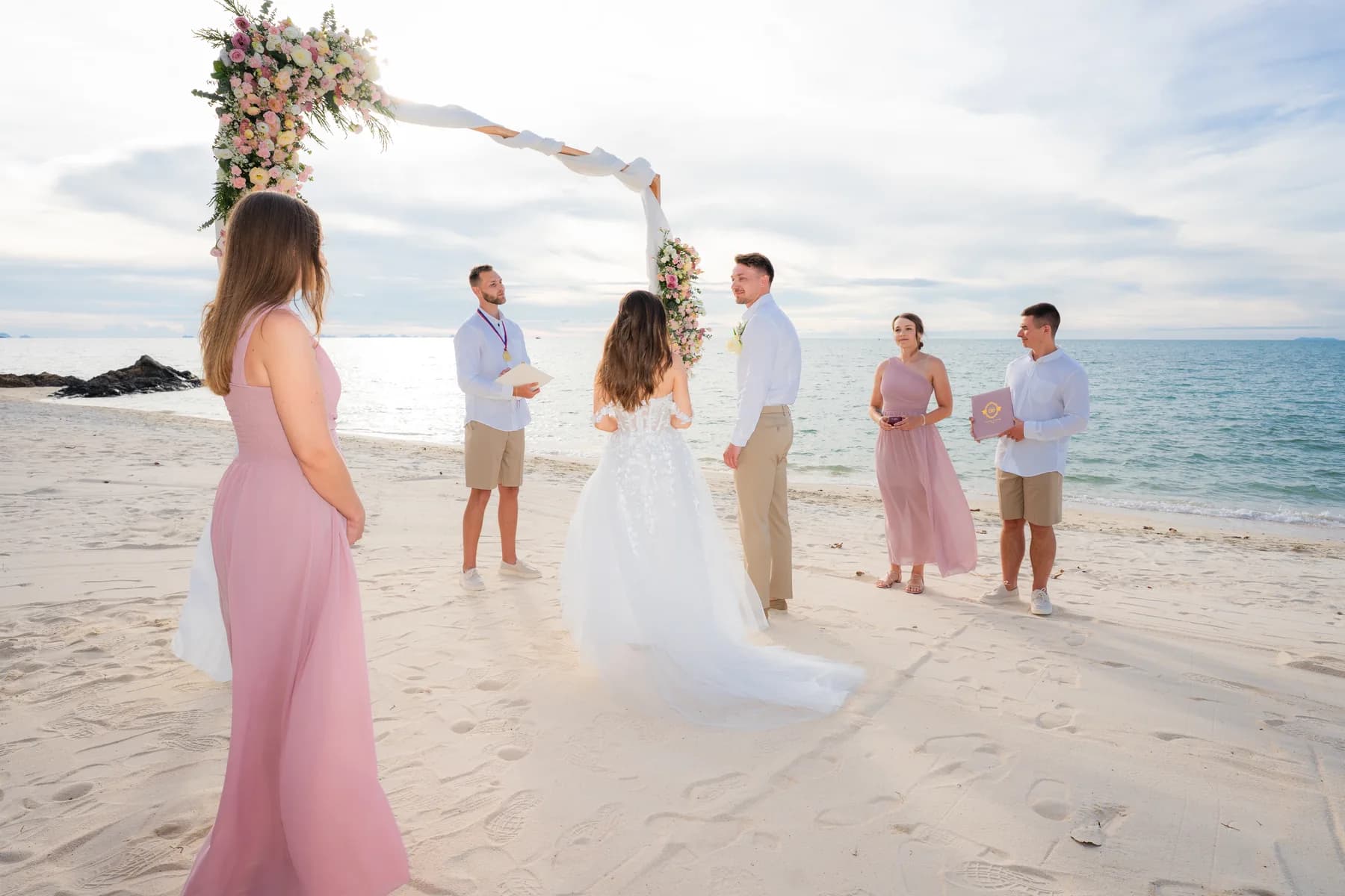 A beach wedding on Koh Samui